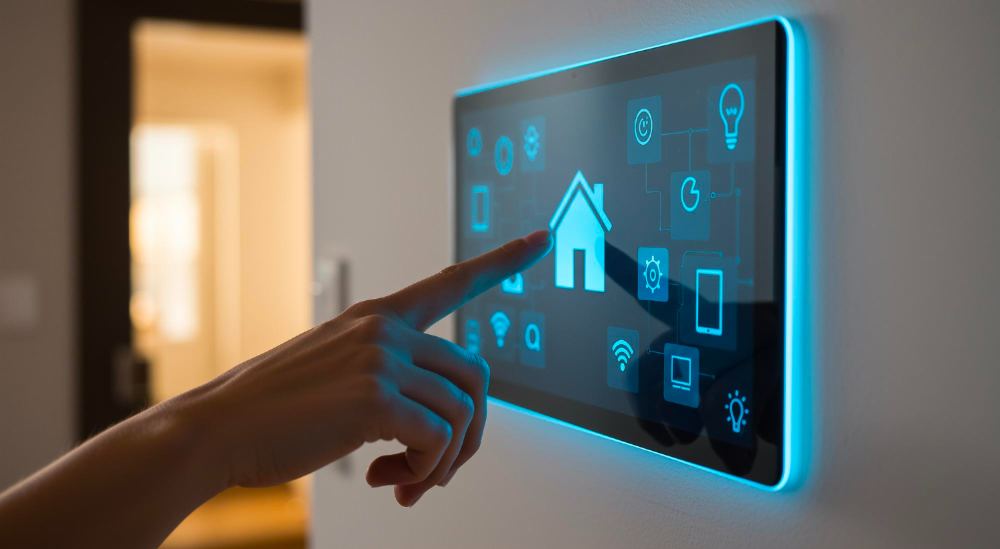 Wall-mounted smart home control panel